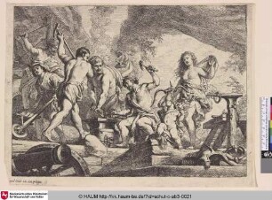 [Venus und Amor in der Schmiede Vulkans; Venus and Cupido on the right in Vulcan's Forge]