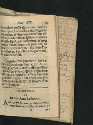 Conclusio ad Benevolum Lectorem.