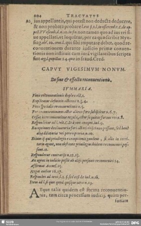 Caput Vigesimum Nonum. De fine & effectu reconventionis