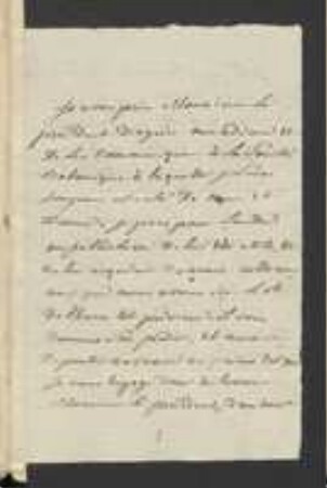 Brief von François Gabriel von Bray an Johann Jacob Kohlhaas