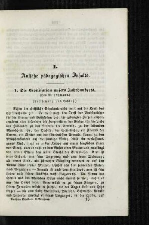 ¬Die¬ Civilisation unsers Jahrhunderts : (Fortsetzung und Schluß)