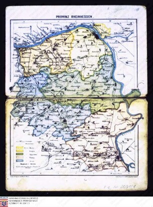 Karte der Provinz Rheinhessen