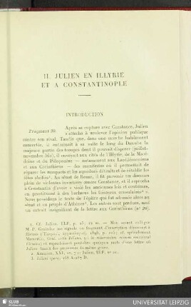 II. Julien en illyrie et a Constantinople