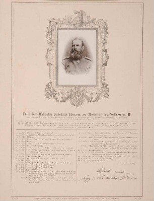 Bildnis von Wilhelm Herzog von Mecklenburg-Schwerin (1827-1879)