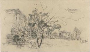 Gsaenger, Gustav; München, Clemensstr.; Laubenhaus - Südgarten (Perspektive)
