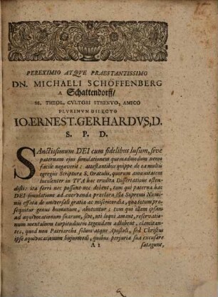 Exercitatio theol. de simulatione Dei, oder: Von der Verstellung Gottes gegen die Menschen : ex parallelismo locorum Jerem. XIV, 8 et Ep. ad Ebr. XII, 6. 7.