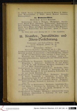 II. Kranken-, Invaliditäts- und Alters-Versicherung.