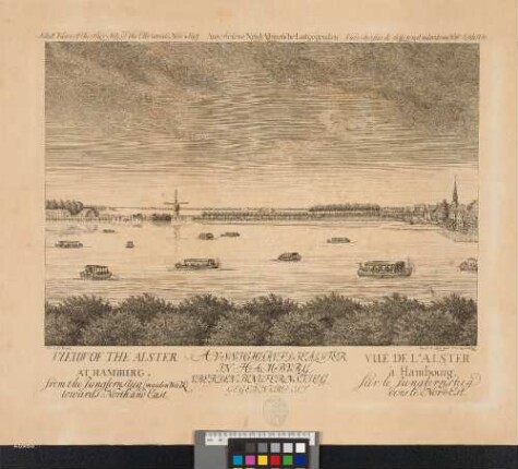 Aussicht Auf Die Alster In Hamburg Üeber Den Jungfernstieg Gegen Nord-Ost