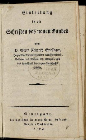 Einleitung in die Schriften des Neuen Bundes