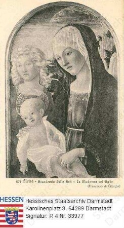 Italien, Siena / Akademie der schönen Künste, Gemälde 'Madonna mit Sohn'