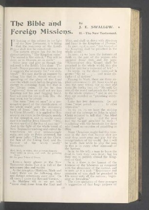 The bible and foreign missions