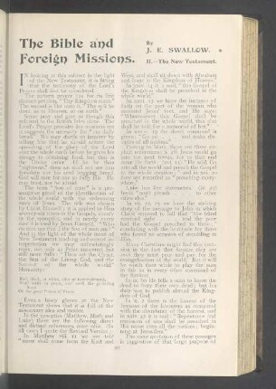 The bible and foreign missions