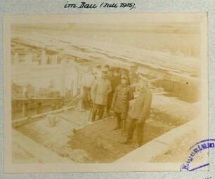 Foto des im Bau befindlichen betonierten Infanterieraums Nr. 16 bei Illfurth