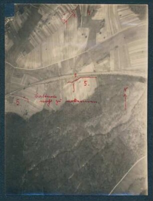 Foto feindlicher Batterie-Stellungen bei Ballersdorf (Luftbild)