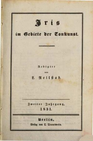 Iris im Gebiete der Tonkunst. 2, 2. 1831