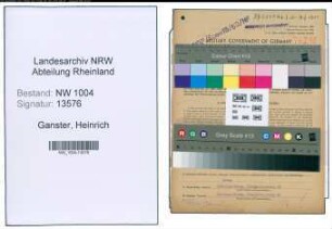 Entnazifizierung Heinrich Ganster , geb. 26.08.1907 (Chemiearbeiter)