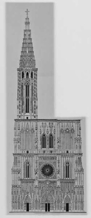 Straßburg, Aufriss der Westfassade des Münsters