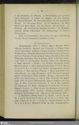 IV. Lehrmittel