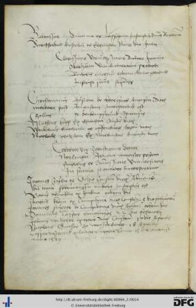 [fol. 6] Prorektorat Johannes Odernheim 1519