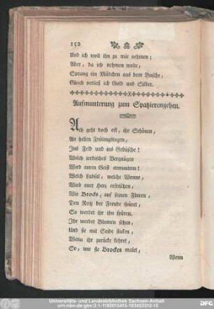 Aufmunterung zum Spatzierengehen.