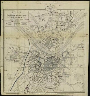Plan der Königl. Haupt- u. Residenzstadt Dresden nebst den Vorstädten