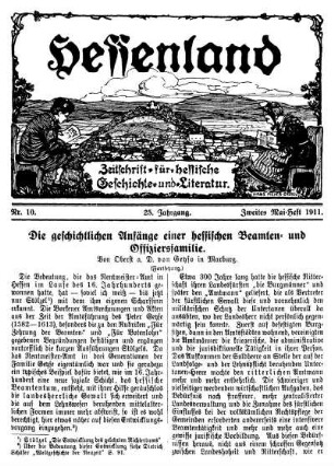 Nr.10, Zweites Mai-Heft 1911
