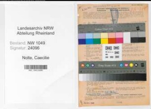 Entnazifizierung Caecilie Nolte , geb. 02.01.1897 (Lehrerin)