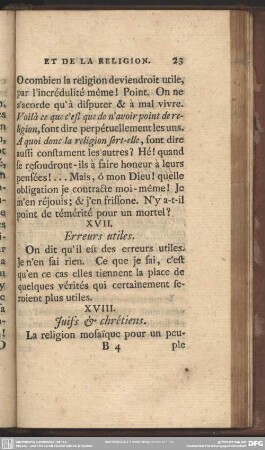 XVII. Erreurs utiles