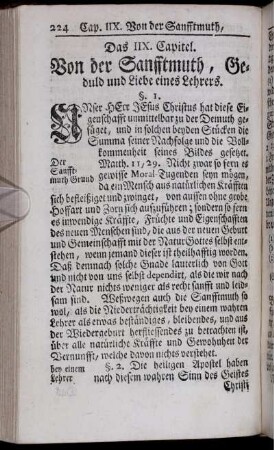 Das IIX. Capitel. Von der Sanfftmuth, Geduld und Liebe eines Lehrers