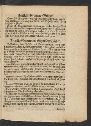 Teutsche Rechtens-Bücher.
