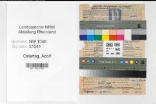 Entnazifizierung Adolf Ostertag , geb. 08.08.1906 (Prokurist)