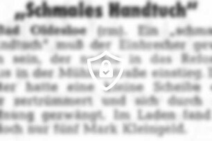"Schmales Handtuch"