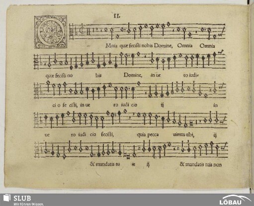 II. Omnia quae fecisti nobis Domine