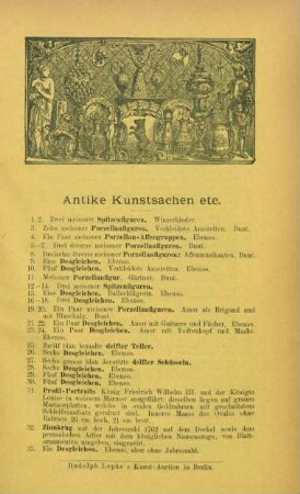 Antike Kunstsachen etc.
