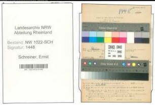 Entnazifizierung Ernst Schreiner , geb. 14.04.1891 (Gerichtsvollzieher)