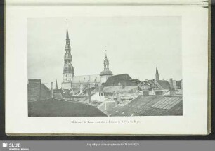 Blick aus St. Peter und die reformierte Kirche in Riga