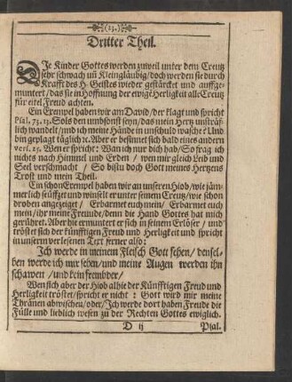 Dritter Theil. [Gottes freudenreiche Anschauung.]