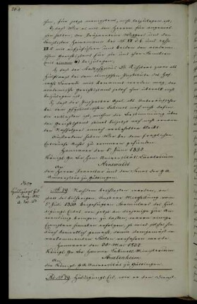 Übersendung des neuen Huldigungseides mit Text des Eides.