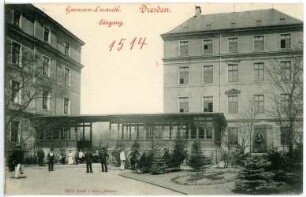 Dresden. Garnison-Lazarett, Eingang