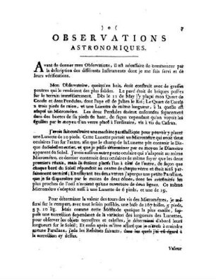 Observations astronomiques.