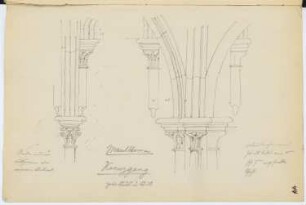 Kloster Maulbronn: Details Kreuzgang (aus: Skizzen- und Fotoalbum 6)