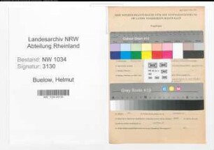 Entnazifizierung Helmut Buelow , geb. 29.08.1911 (Oberfeldwebel)