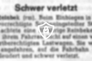 Schwer verletzt