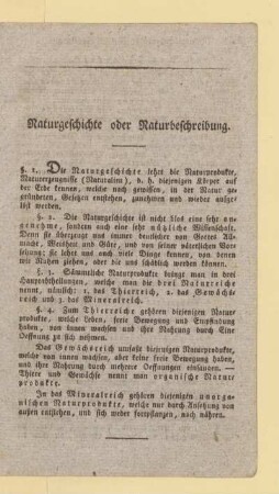 Naturgeschichte oder Naturbeschreibung