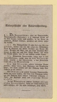 Naturgeschichte oder Naturbeschreibung