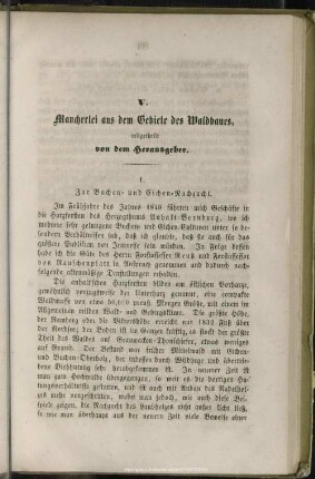V.1. Zur Buchen- und Eichen- Nachzucht
