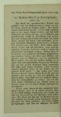 31. Gustav Adolf in Teutschland. 1630 - 32
