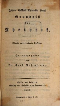 Grundriß der Rhetorik