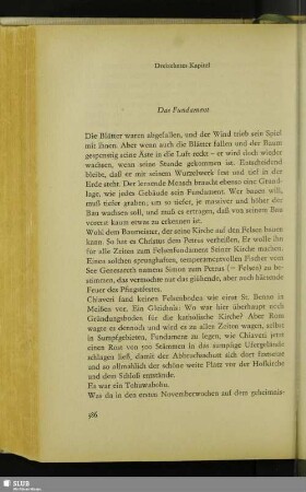 Dreizehntes Kapitel: Das Fundament