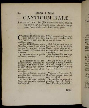 Canticum Isaiæ Prophetæ Cap. 12.